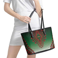 Kenya African Dashiki Leather Tote Bag - Wonder Print Shop