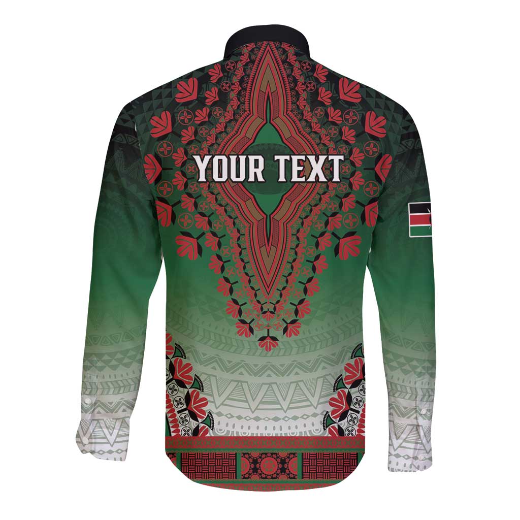 Personalized Kenya African Dashiki Long Sleeve Button Shirt - Wonder Print Shop