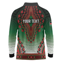 Personalized Kenya African Dashiki Long Sleeve Polo Shirt - Wonder Print Shop
