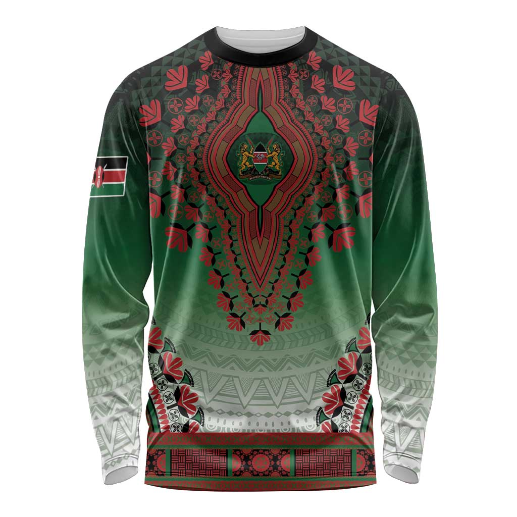Personalized Kenya African Dashiki Long Sleeve Shirt - Wonder Print Shop
