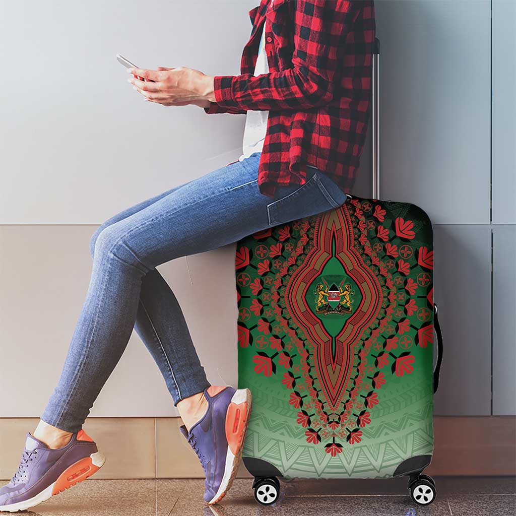 Kenya African Dashiki Luggage Cover - Wonder Print Shop