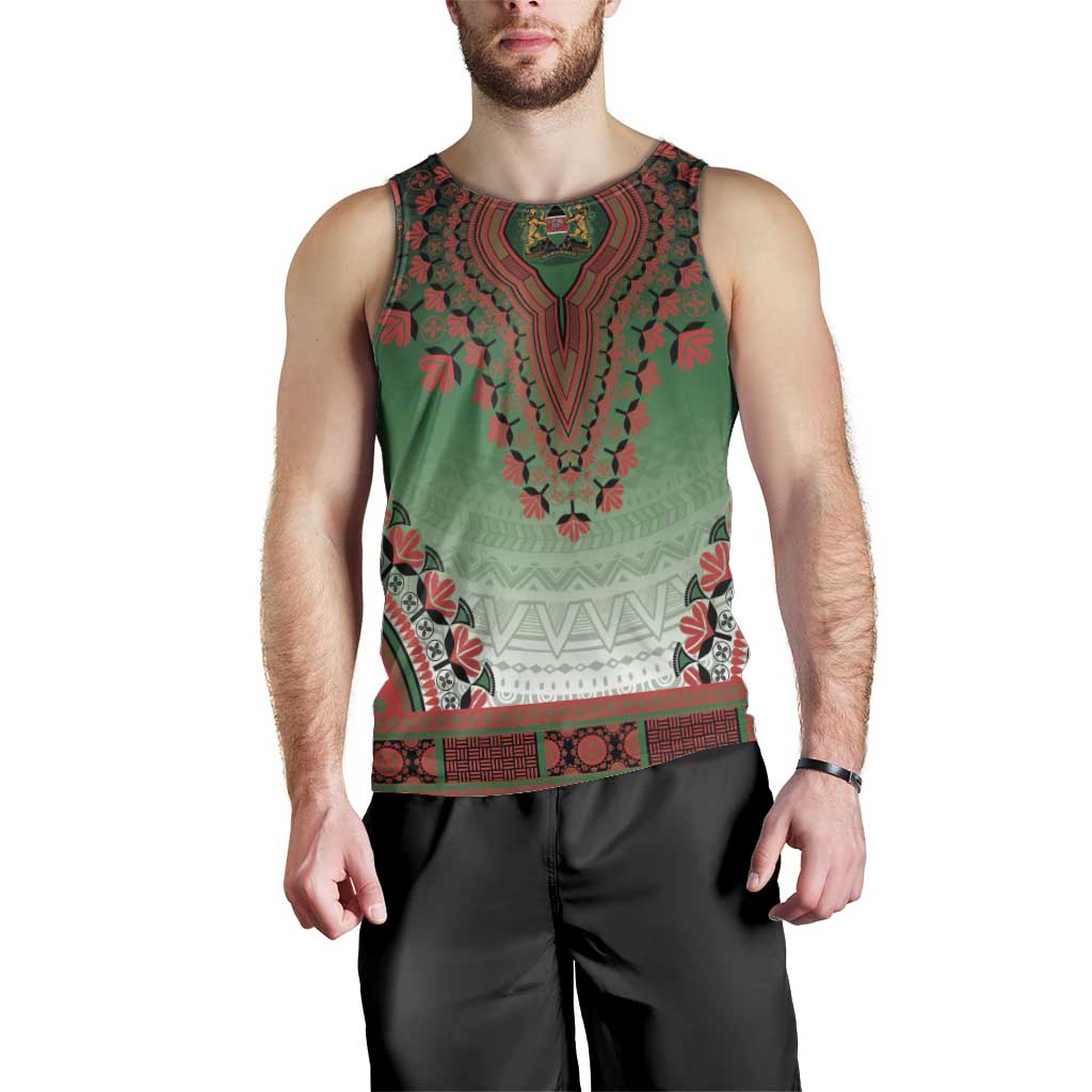 Personalized Kenya African Dashiki Men Tank Top - Wonder Print Shop