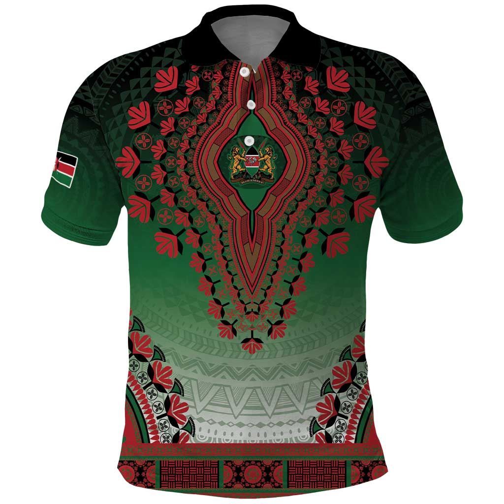 Personalized Kenya African Dashiki Polo Shirt - Wonder Print Shop
