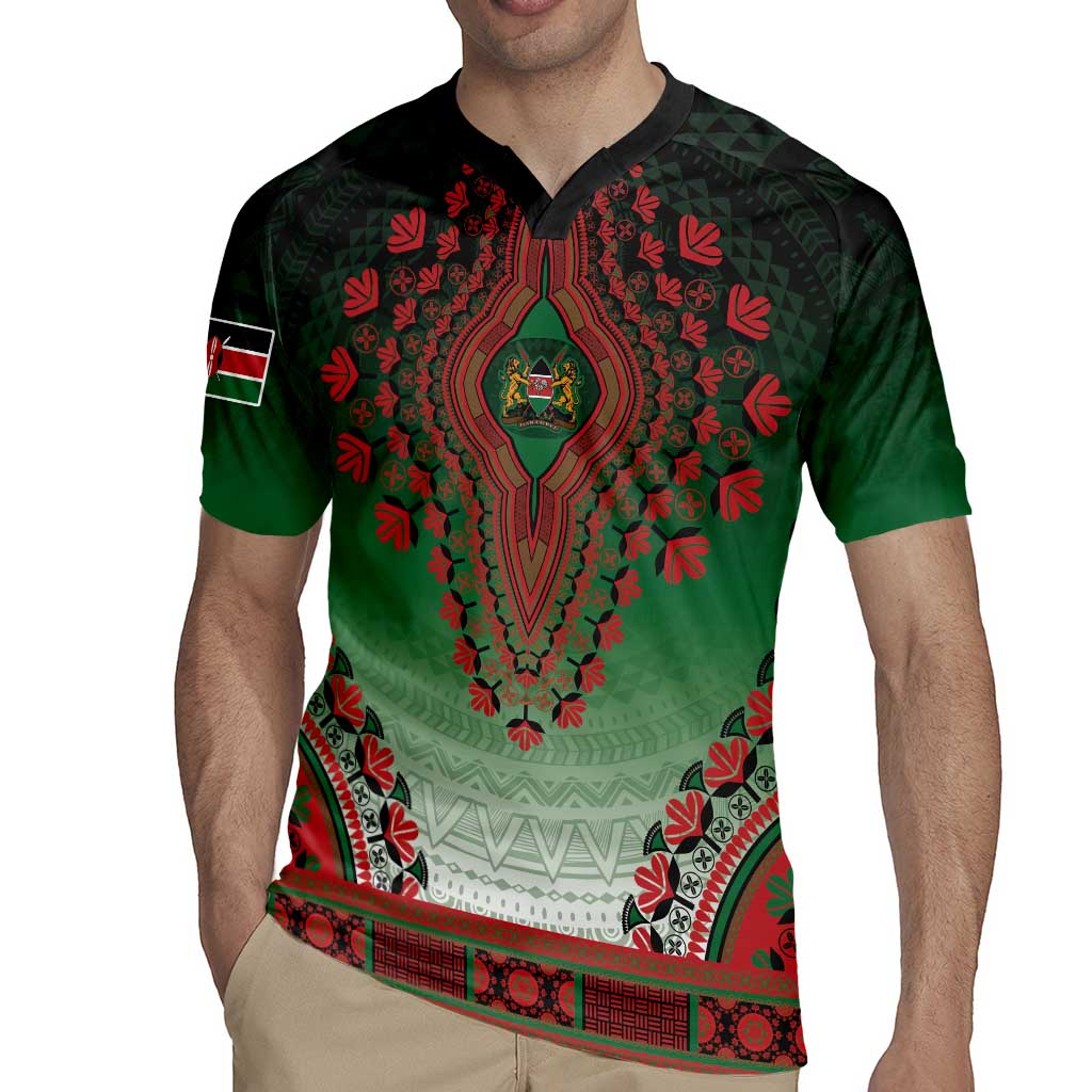 Personalized Kenya African Dashiki Rugby Jersey - Wonder Print Shop