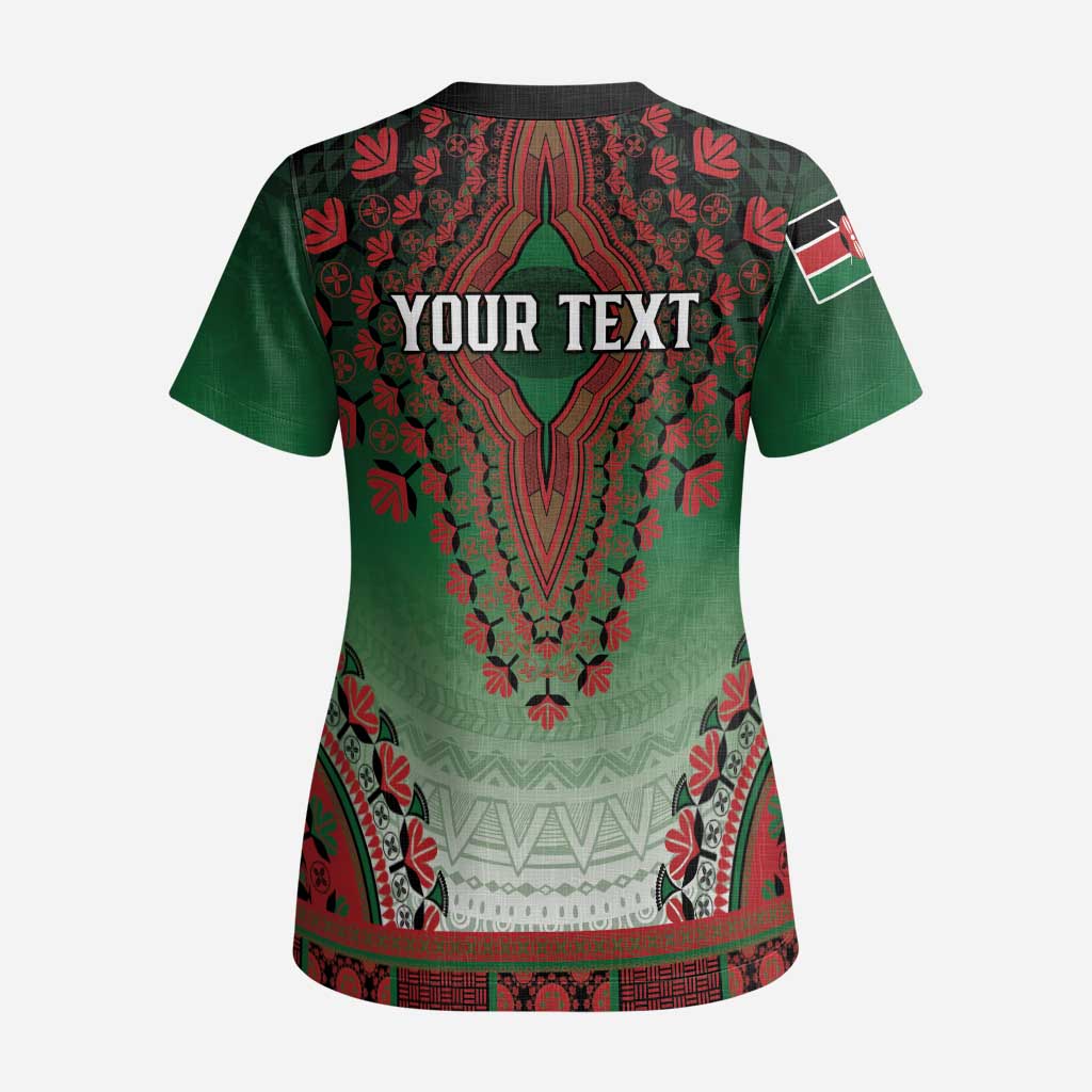 Personalized Kenya African Dashiki Scrub Top - Wonder Print Shop
