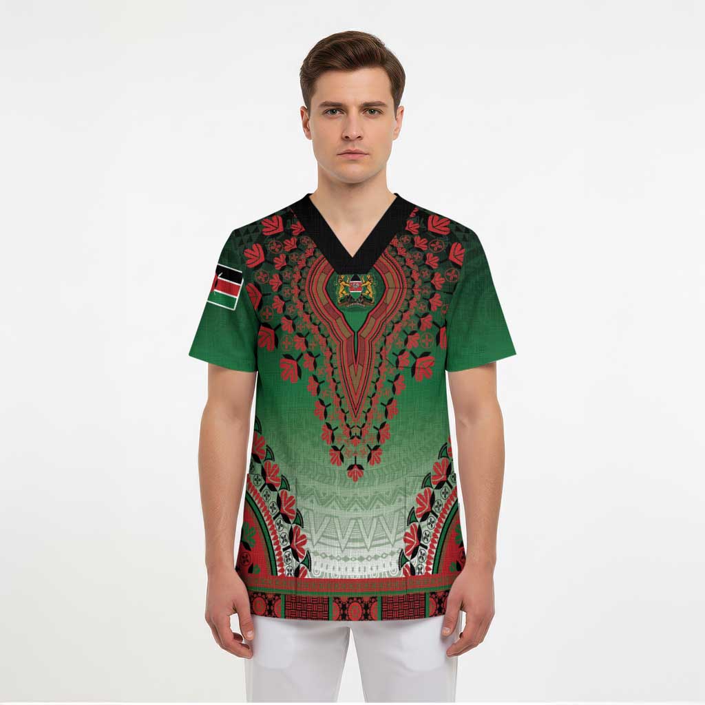 Personalized Kenya African Dashiki Scrub Top - Wonder Print Shop