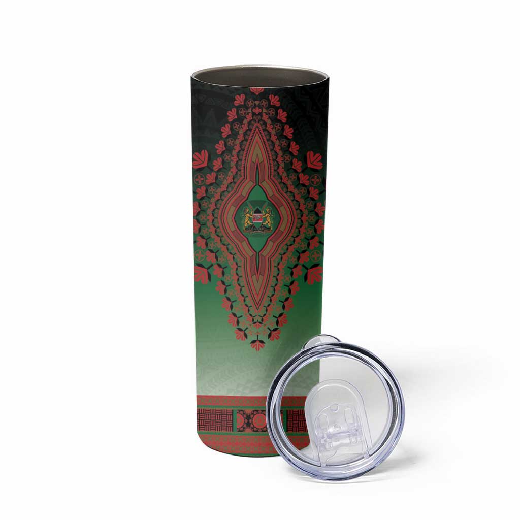 Personalized Kenya African Dashiki Skinny Tumbler - Wonder Print Shop