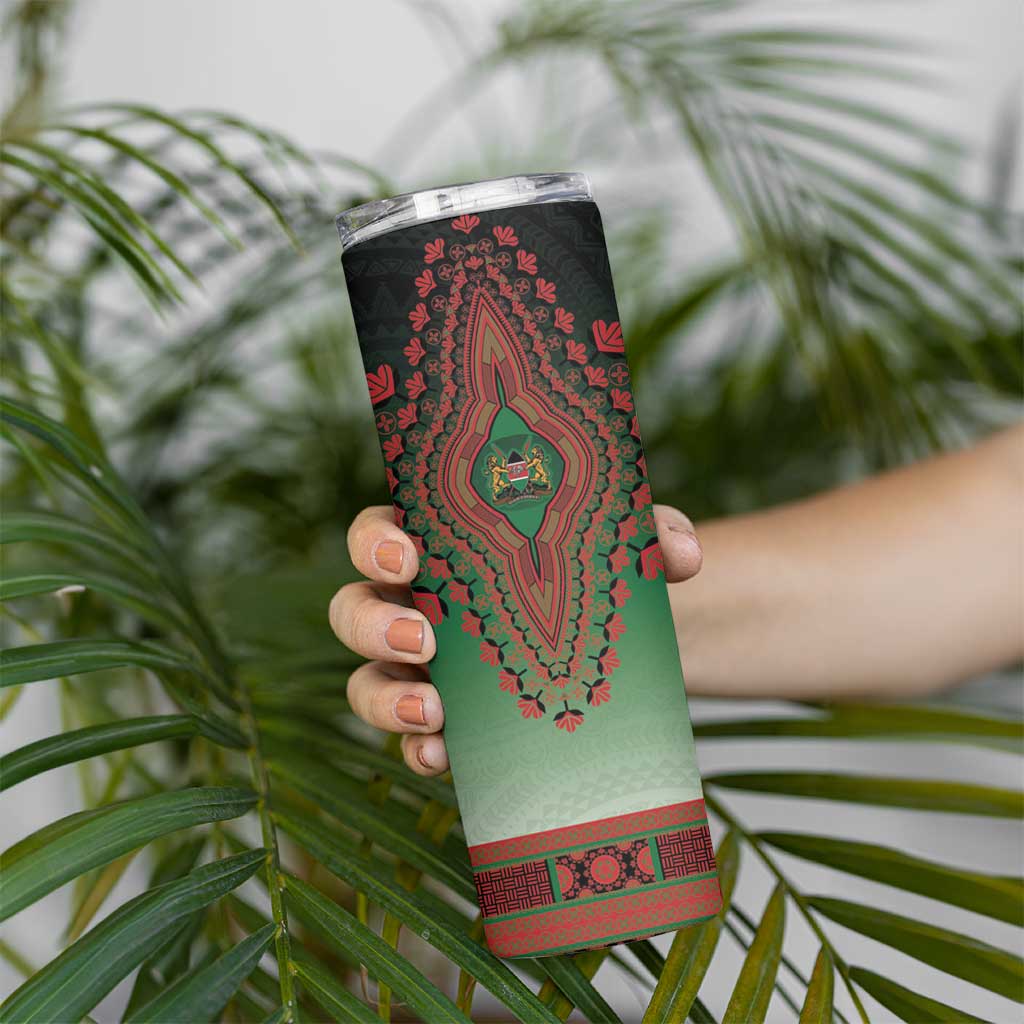 Personalized Kenya African Dashiki Skinny Tumbler - Wonder Print Shop