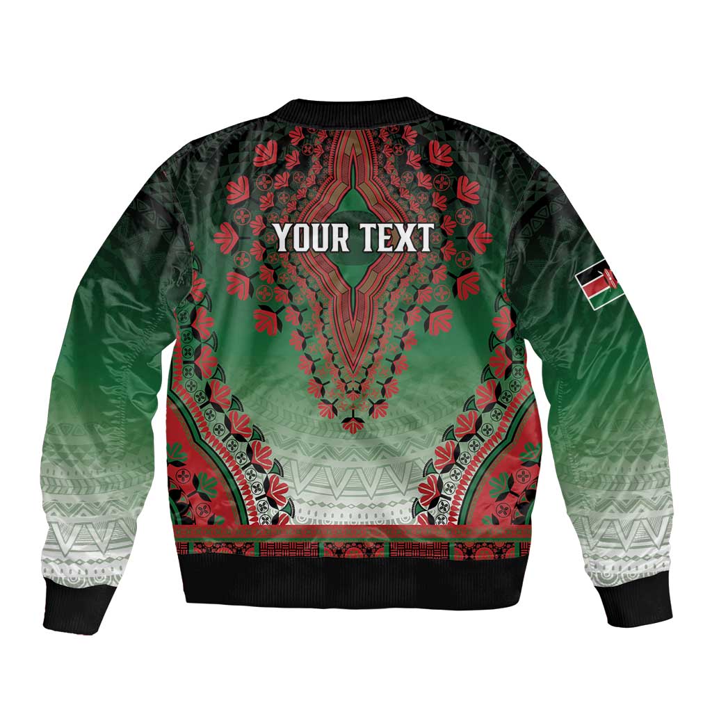 Personalized Kenya African Dashiki Sleeve Zip Bomber Jacket - Wonder Print Shop