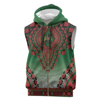 Personalized Kenya African Dashiki Sleeveless Zip Hoodie - Wonder Print Shop