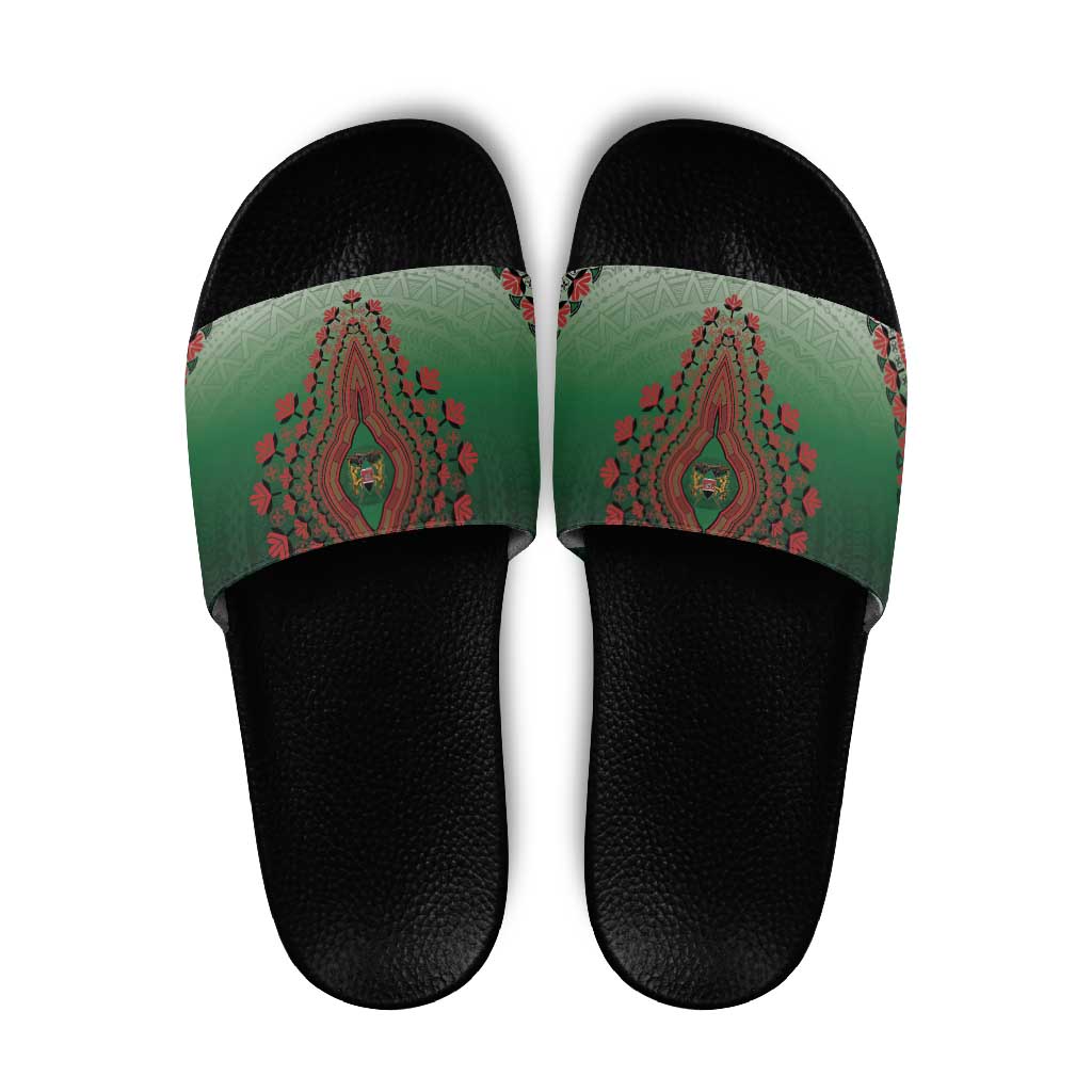 Kenya African Dashiki Slide Sandals - Wonder Print Shop