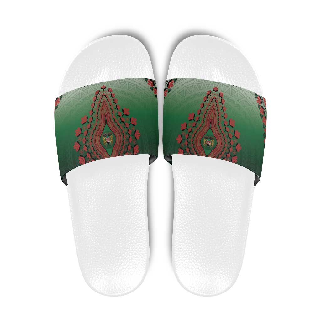 Kenya African Dashiki Slide Sandals - Wonder Print Shop