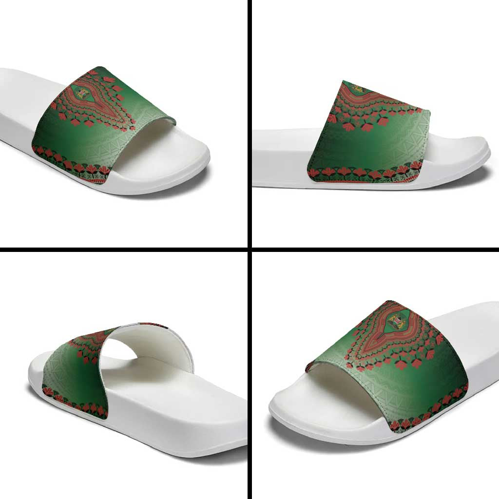 Kenya African Dashiki Slide Sandals - Wonder Print Shop