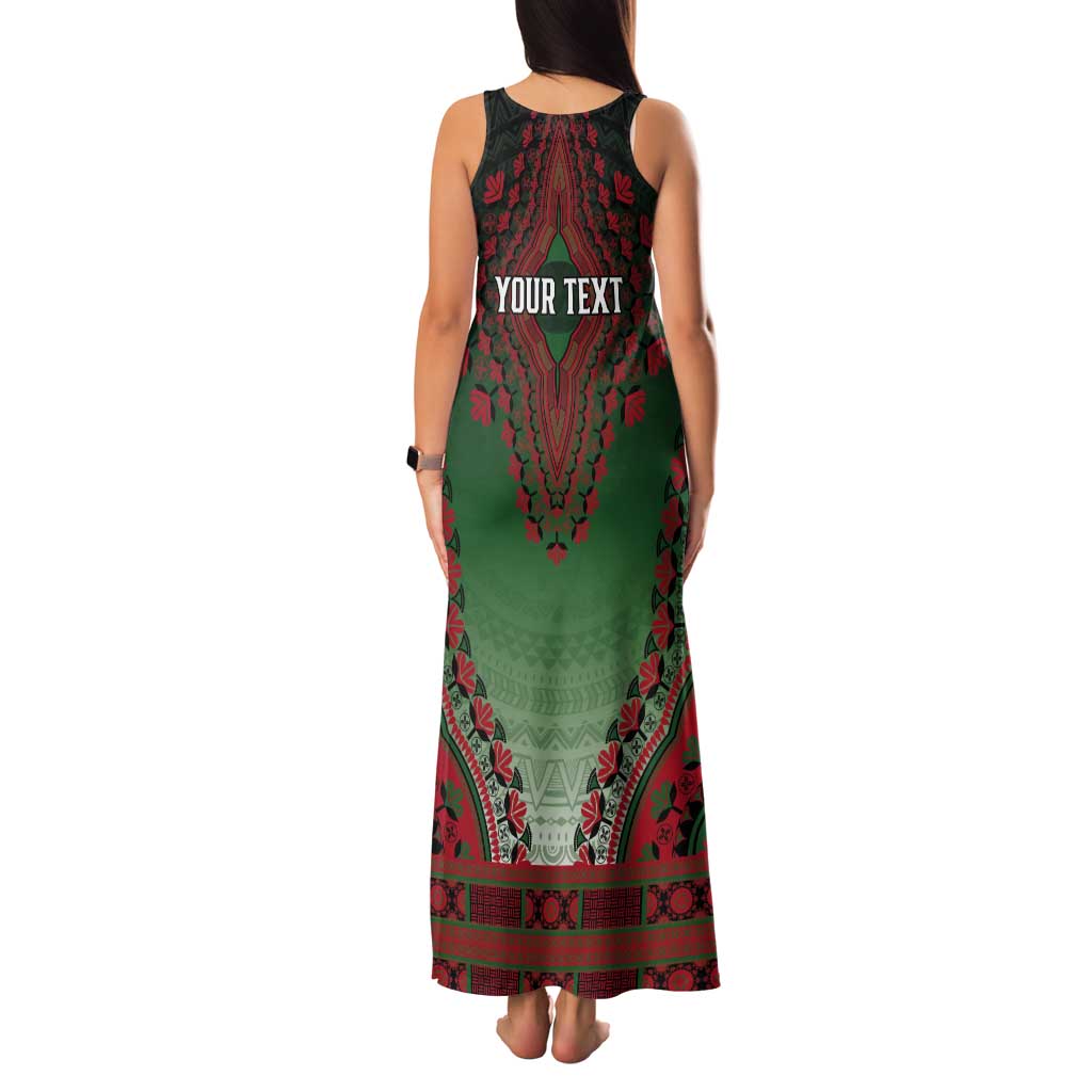 Personalized Kenya African Dashiki Tank Maxi Dress - Wonder Print Shop