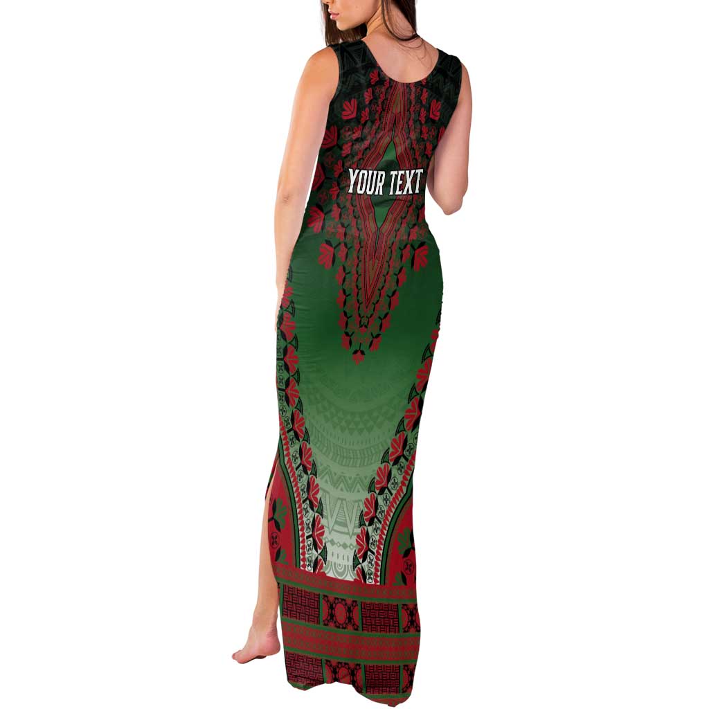 Personalized Kenya African Dashiki Tank Maxi Dress - Wonder Print Shop