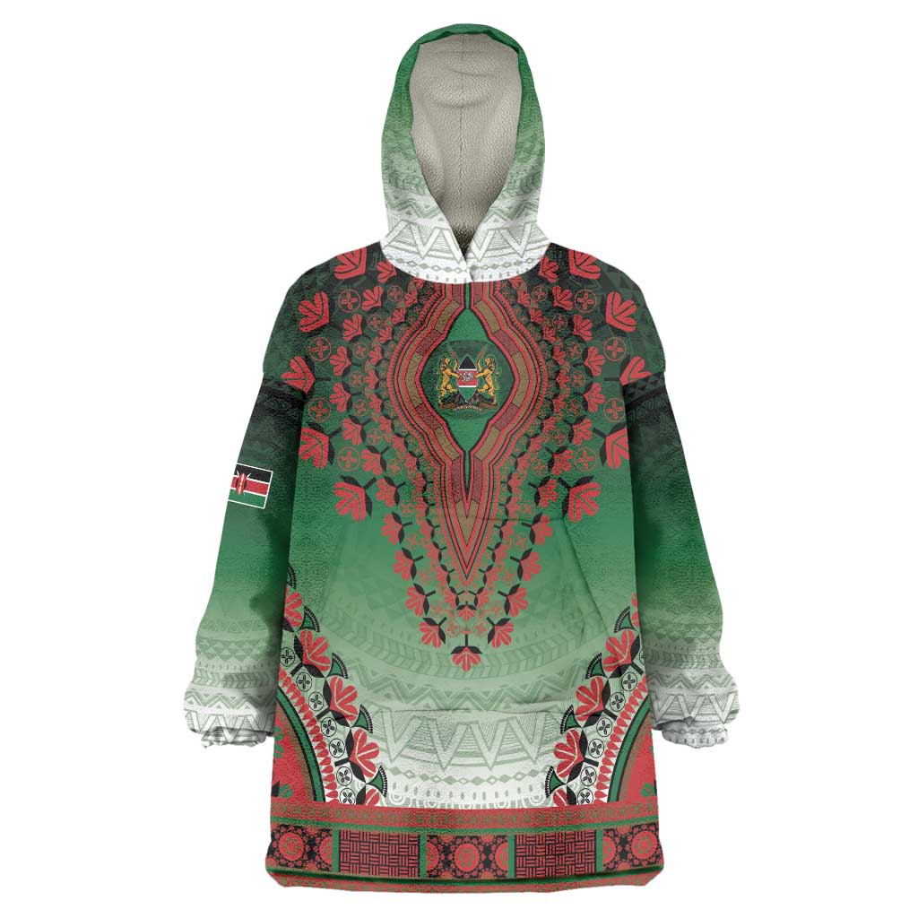 Personalized Kenya African Dashiki Wearable Blanket Hoodie - Wonder Print Shop