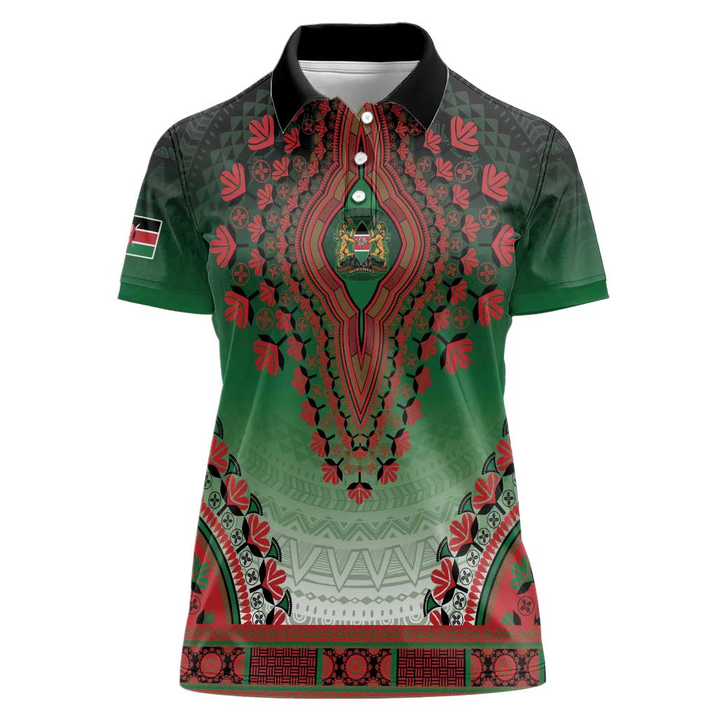 Personalized Kenya African Dashiki Women Polo Shirt - Wonder Print Shop