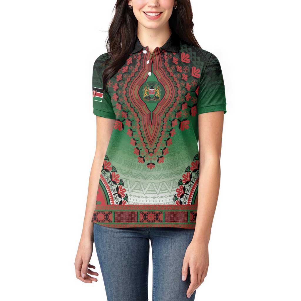 Personalized Kenya African Dashiki Women Polo Shirt - Wonder Print Shop