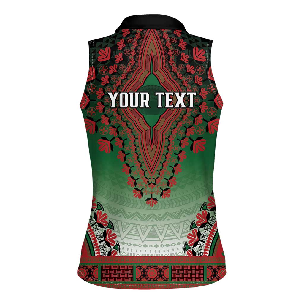 Personalized Kenya African Dashiki Women Sleeveless Polo Shirt - Wonder Print Shop