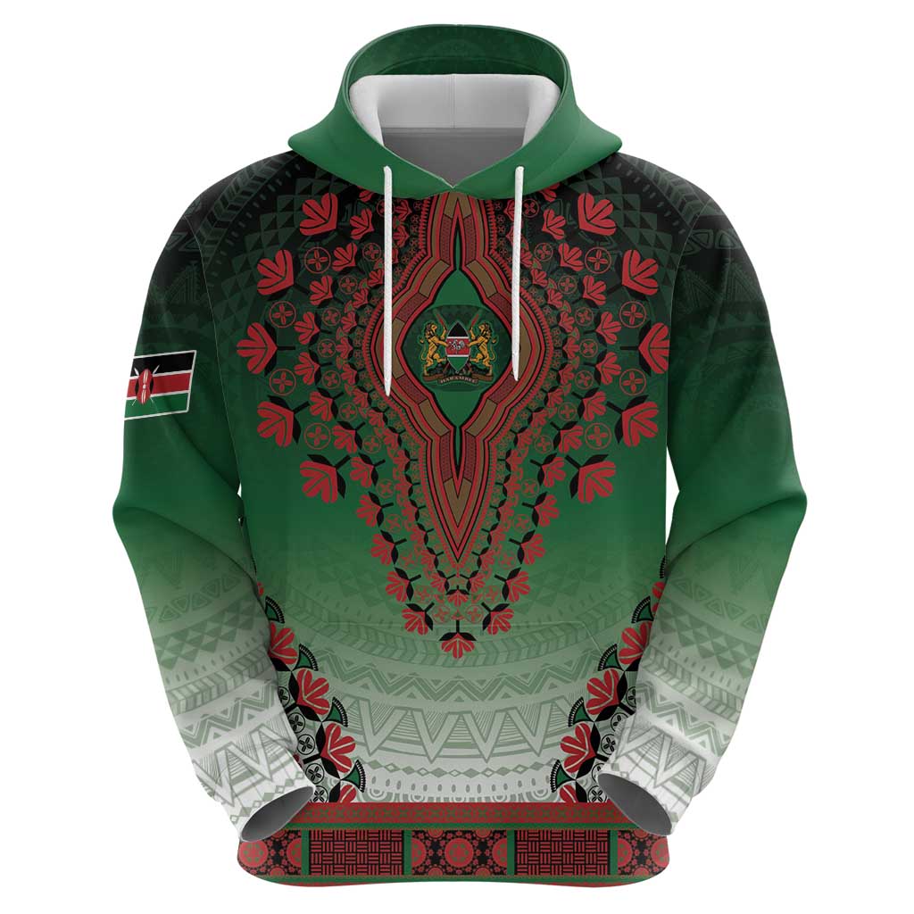 Personalized Kenya African Dashiki Zip Hoodie - Wonder Print Shop