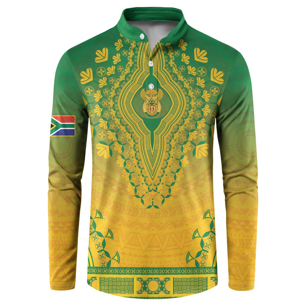 Personalized South Africa African Dashiki Button Sweatshirt - Wonder Print Shop