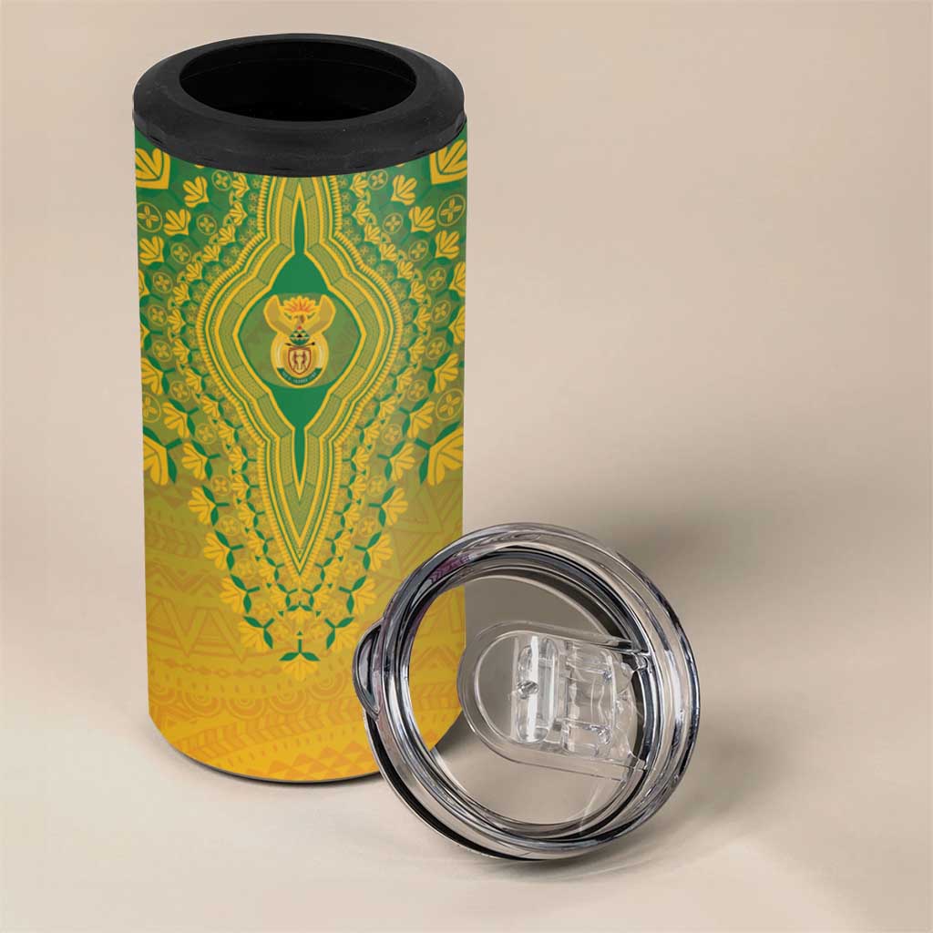 Personalized South Africa African Dashiki 4 in 1 Can Cooler Tumbler - Wonder Print Shop