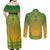 Personalized South Africa African Dashiki Couples Matching Off Shoulder Maxi Dress and Long Sleeve Button Shirt - Wonder Print Shop
