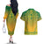 Personalized South Africa African Dashiki Couples Matching Off The Shoulder Long Sleeve Dress and Hawaiian Shirt - Wonder Print Shop