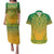 Personalized South Africa African Dashiki Couples Matching Puletasi and Hawaiian Shirt - Wonder Print Shop