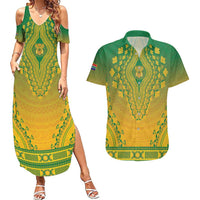 Personalized South Africa African Dashiki Couples Matching Summer Maxi Dress and Hawaiian Shirt - Wonder Print Shop