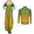 Personalized South Africa African Dashiki Couples Matching Summer Maxi Dress and Long Sleeve Button Shirt - Wonder Print Shop