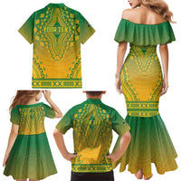 Personalized South Africa African Dashiki Family Matching Mermaid Dress and Hawaiian Shirt - Wonder Print Shop