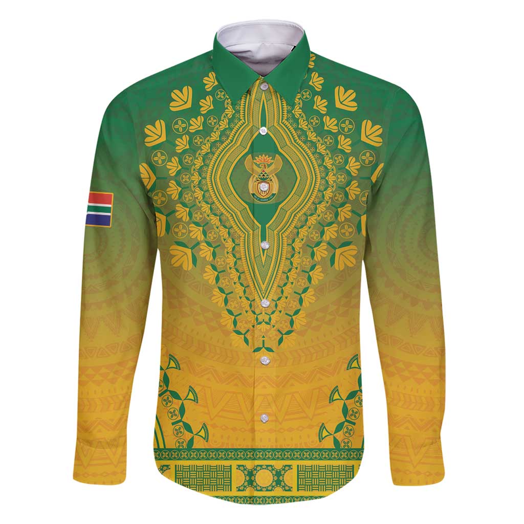 Personalized South Africa African Dashiki Family Matching Off Shoulder Short Dress and Hawaiian Shirt - Wonder Print Shop