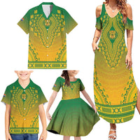 Personalized South Africa African Dashiki Family Matching Summer Maxi Dress and Hawaiian Shirt - Wonder Print Shop
