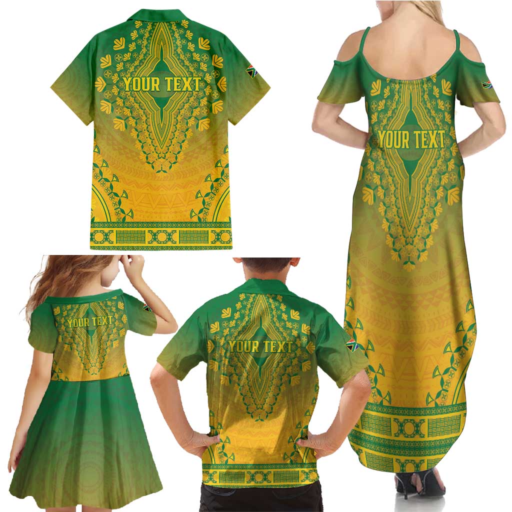 Personalized South Africa African Dashiki Family Matching Summer Maxi Dress and Hawaiian Shirt - Wonder Print Shop