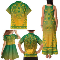 Personalized South Africa African Dashiki Family Matching Tank Maxi Dress and Hawaiian Shirt - Wonder Print Shop