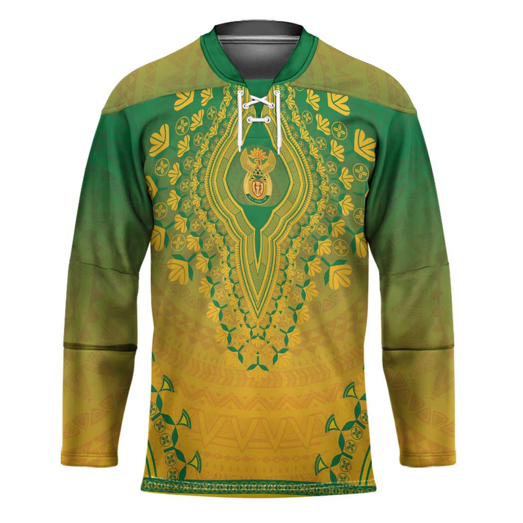 Personalized South Africa African Dashiki Hockey Jersey - Wonder Print Shop