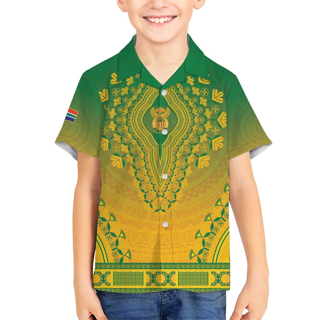 Personalized South Africa African Dashiki Kid Hawaiian Shirt - Wonder Print Shop