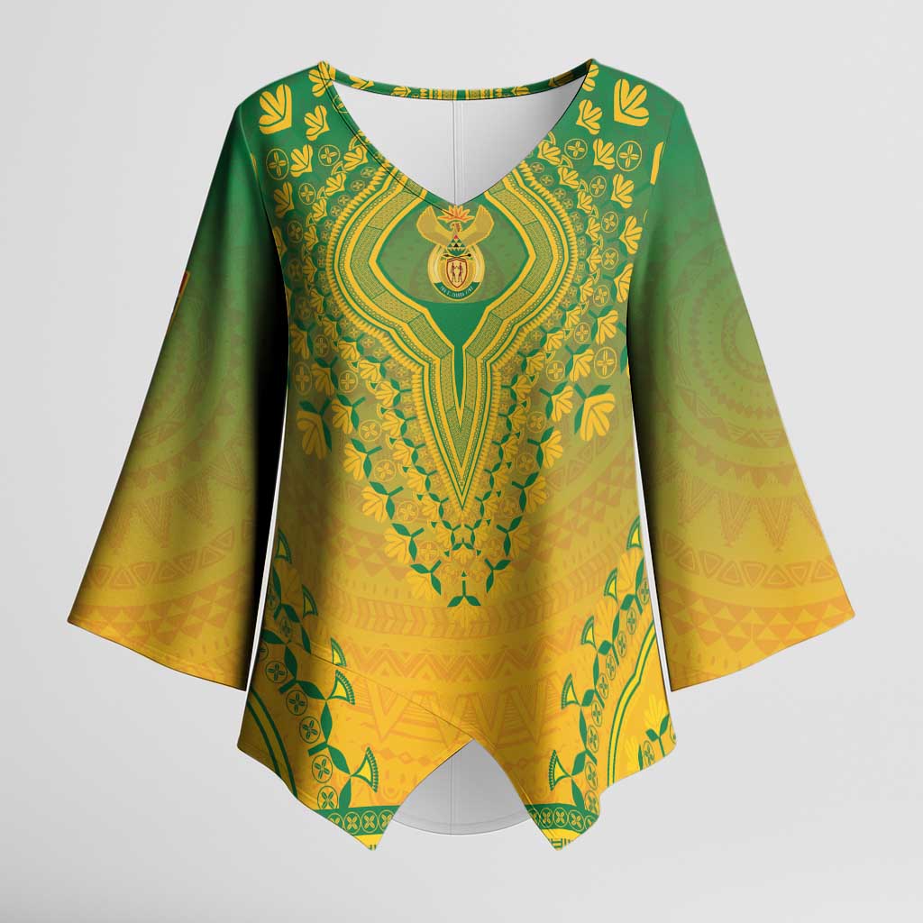 Personalized South Africa African Dashiki Kimono Sleeve Blouse - Wonder Print Shop