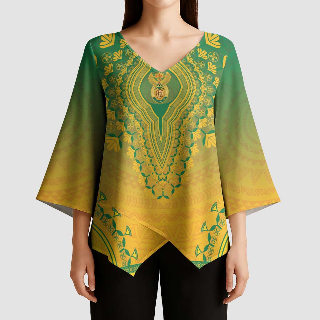 Personalized South Africa African Dashiki Kimono Sleeve Blouse - Wonder Print Shop