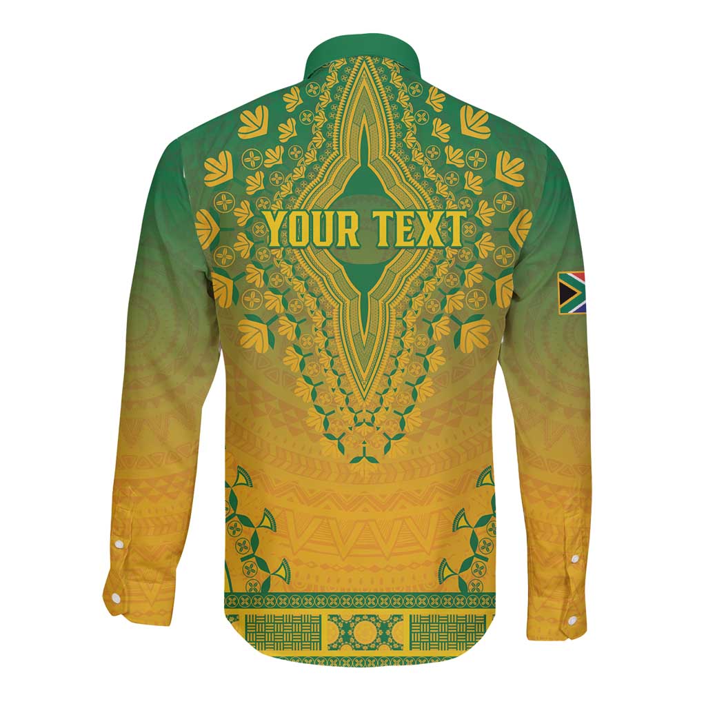 Personalized South Africa African Dashiki Long Sleeve Button Shirt - Wonder Print Shop