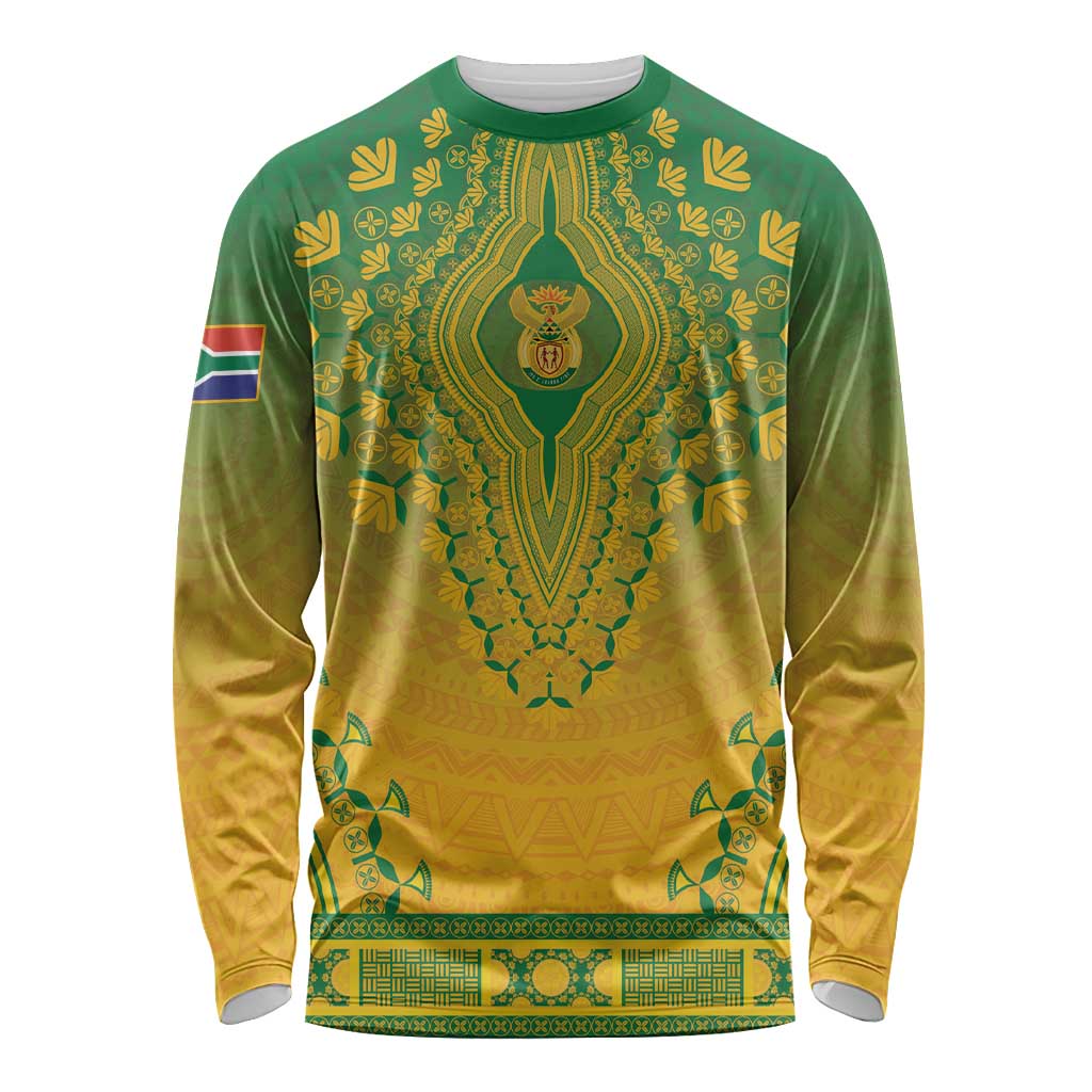 Personalized South Africa African Dashiki Long Sleeve Shirt - Wonder Print Shop