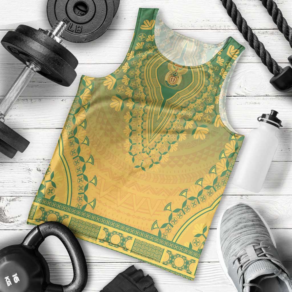 Personalized South Africa African Dashiki Men Tank Top - Wonder Print Shop