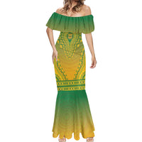 Personalized South Africa African Dashiki Mermaid Dress - Wonder Print Shop