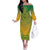 Personalized South Africa African Dashiki Off The Shoulder Long Sleeve Dress - Wonder Print Shop