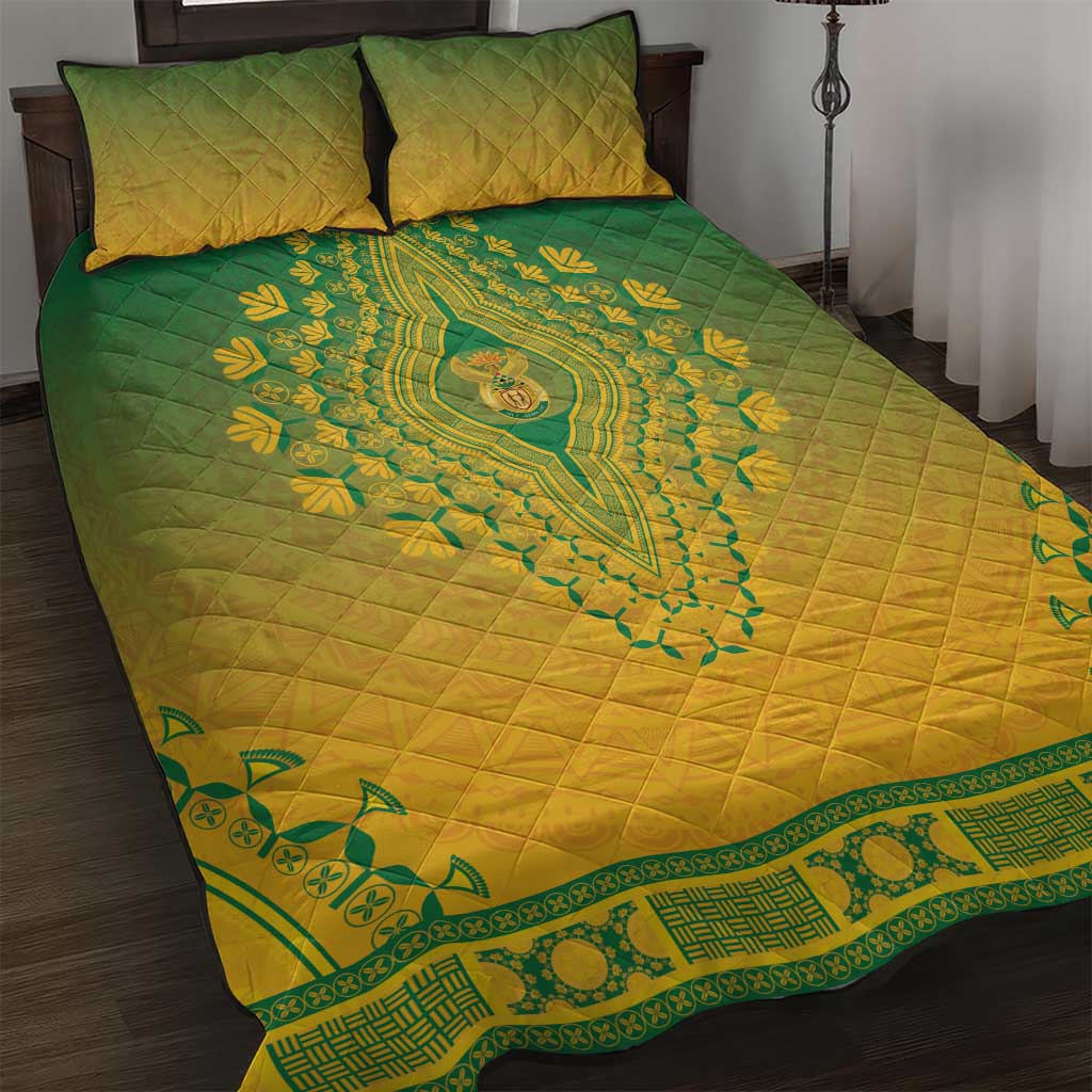 South Africa African Dashiki Quilt Bed Set - Wonder Print Shop
