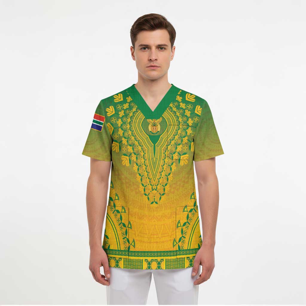 Personalized South Africa African Dashiki Scrub Top - Wonder Print Shop