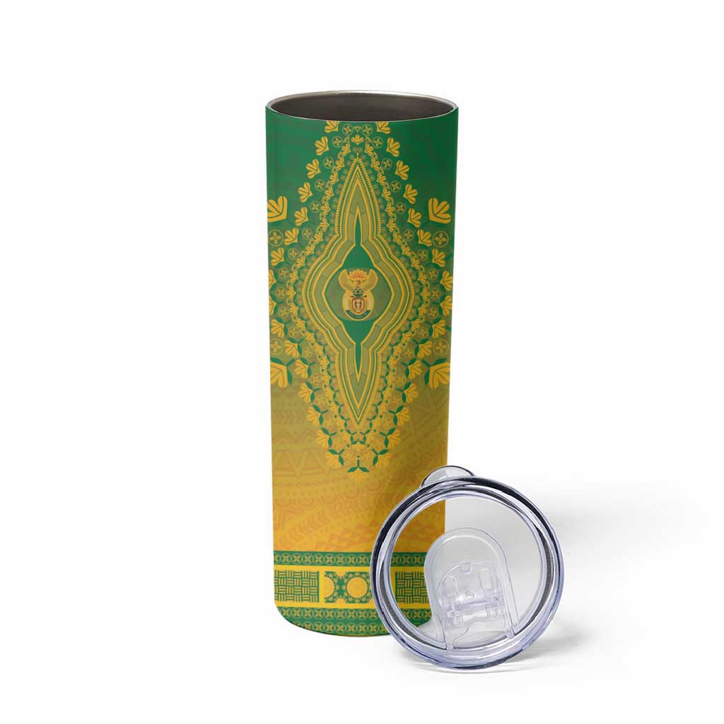 Personalized South Africa African Dashiki Skinny Tumbler - Wonder Print Shop