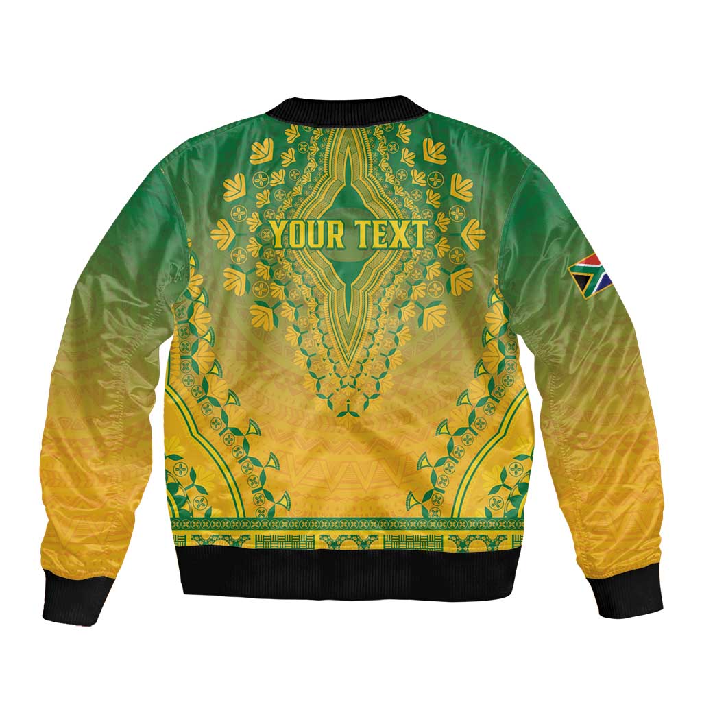 Personalized South Africa African Dashiki Sleeve Zip Bomber Jacket - Wonder Print Shop