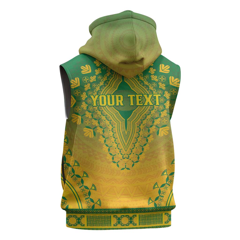 Personalized South Africa African Dashiki Sleeveless Hoodie - Wonder Print Shop